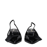 Prada Black Leather Stiletto Heel Sandals