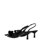 Prada Black Leather Stiletto Heel Sandals