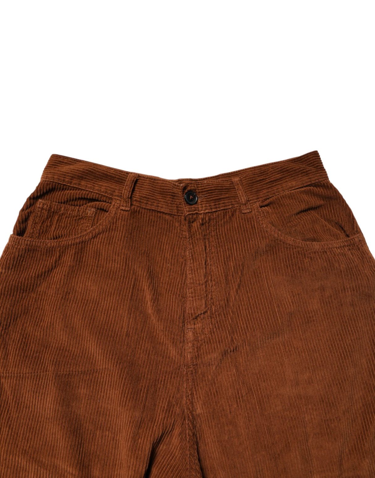 Jucca Brown Wide Leg High Waist Corduroy Denim Trouser Jeans