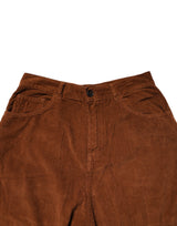 Jucca Brown Wide Leg High Waist Corduroy Denim Trouser Jeans