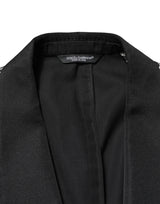 Dolce & Gabbana Black Jazz Club Silk Single Breasted Blazer