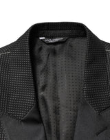 Dolce & Gabbana Dark Gray Fantasy Single Breasted Jacket Blazer