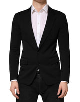 Dolce & Gabbana Black Wool Single Breasted 2 Button Blazer
