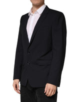 Dolce & Gabbana Black Wool Single Breasted 2 Button Blazer
