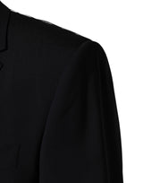 Dolce & Gabbana Dark Blue Wool Single Breasted 2 Button Blazer