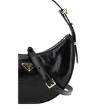 Prada Black Calf Leather Bos Taurus Shoulder Bag
