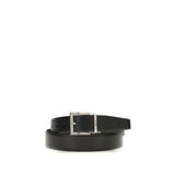 Prada Black Calf Leather Bos Taurus Regular Belt