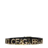 Dolce & Gabbana Black Leather Regular Belt