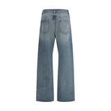 Miu Miu Blue Cotton Straight-Leg Jeans