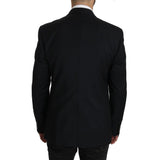 Dolce & Gabbana Blue Viscose Two-Piece Suit