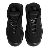 Dolce & Gabbana Black Slip On Low Top Wave Sneakers Shoes