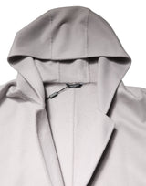 Dolce & Gabbana Off White Belted Long Trench Coat Men Jacket