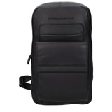 Piquadro Black Leather Backpack