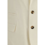 Brunello Cucinelli Cream Wool Blazer