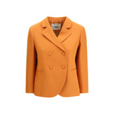 Fendi Orange Fleece Wool Blazer