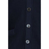 Thom Browne Blue Cotton Cardigan