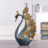 European Couple Swan Home Decor for Weddings and Gifts