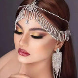 Bohemian Rhinestone Forehead Chain Hair Accessory