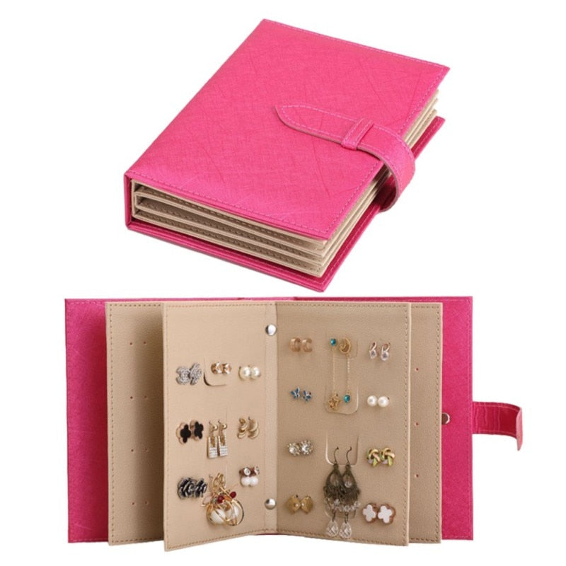 Jewelry Box Organizer with Display Book and Portable Design