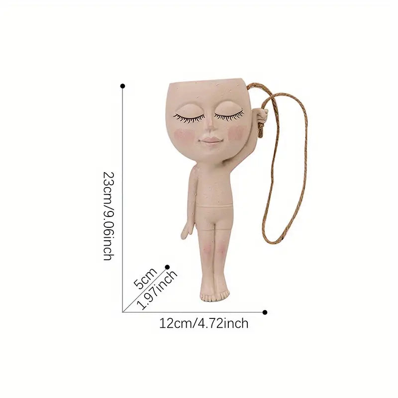 Hanging Planter with Face for Indoor Plants (1pc)