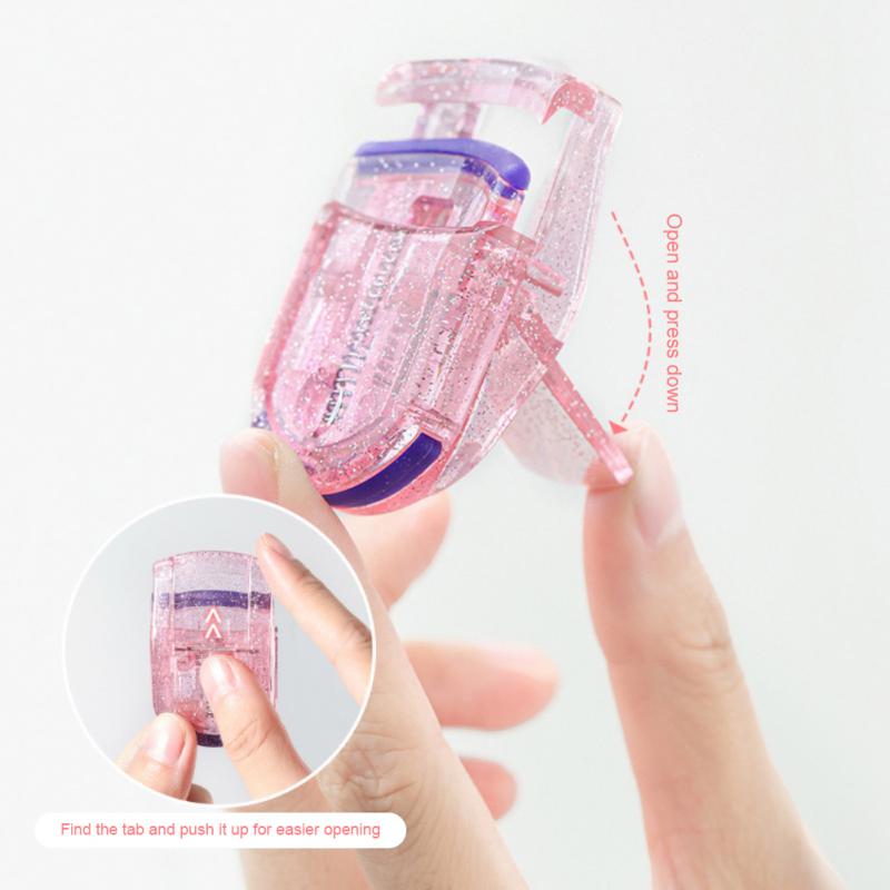 Portable Glitter Powder Wide Angle Eyelash Curler