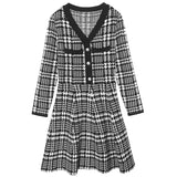 Knit Dress for Women - Mid-Length Vintage Style
