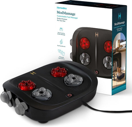 Homedics Foot Massager Shiatsu Changeable Heads & Heat MODMASSAGE FMS-282H