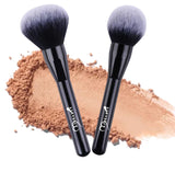 AJBEAUTY Flawless Face Brush (Pack of 2) For Contouring and Defining With Powder Blush Foundation & Bronzer 2 Pcs Flawless Fluff Large Face Brush Made With Cruelty-Free Bristles [Black Color].