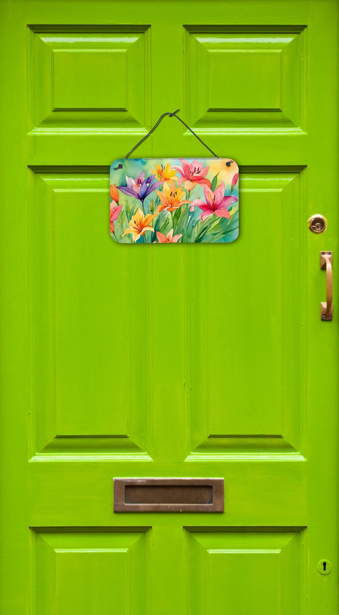 Lilies in Watercolor Wall or Door Hanging Prints