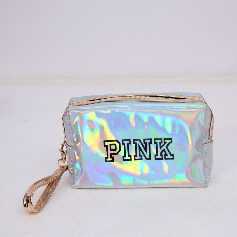 Waterproof Fashionable PU Laser Makeup Bag - Customizable