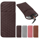 WRORUNER Heat Resistant Hair Tools Bag Portable Travel Hot Tools Holder Organizer Cover Pouch for Curling Iron Flat Iron Hair Straightener and Other Hair Styling Tools(13.8" x 5.5")
