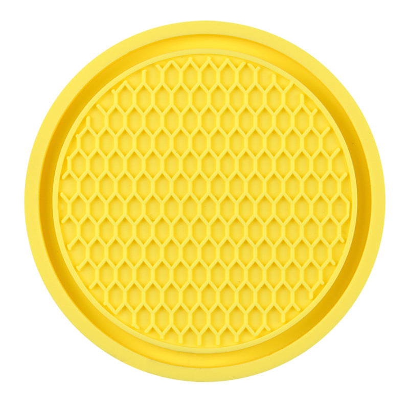 Creative Honeycomb Car Cup Holder Mat with Rhinestones
