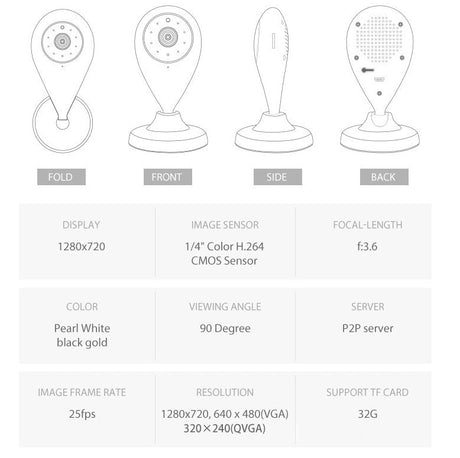 1080P HD Wireless Mini Security WiFi Camera