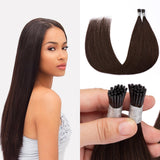 Human Hair I Tip Extensions 18inch Dark Brown I Tip Hair Extensions 50strands 50g I Tip Hair Extensions Human Hair For Black Women