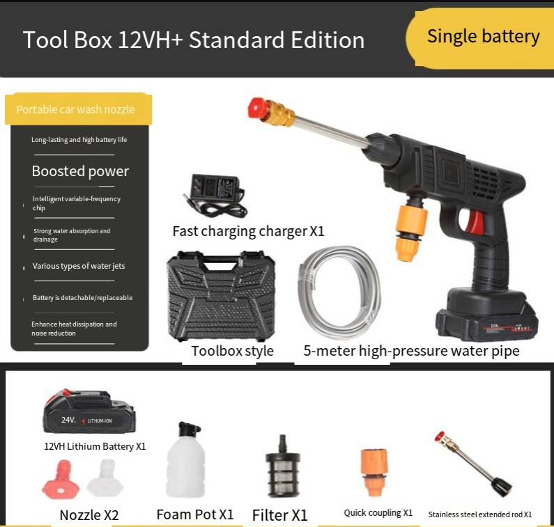 High-Pressure Portable Wireless Car Wash Gun