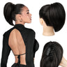 NTYNTY Ponytail Extension 10" Short Claw Clip in Ponytail Hair Extensions Messy Bun Hair Piece Natural Soft Synthetic Straight Pony Tail Hair Pieces for Women - Black Brown
