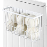Picowe Large Dryer Ball Organizer Magnetic Storage Bin Magnetic Basket Dryer Ball Holder for Laundry Room Organization and Storage to Hold 6 Dryer Balls Without Balls (White L )