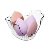 GOERTI 1 Piece Makeup Sponge Holder Wall-Mounted Storage Organizer Beauty Blender Drying Stand Soap Rack Sponge Powder Puff Display Stand Cosmetic Face Blender Drying Container