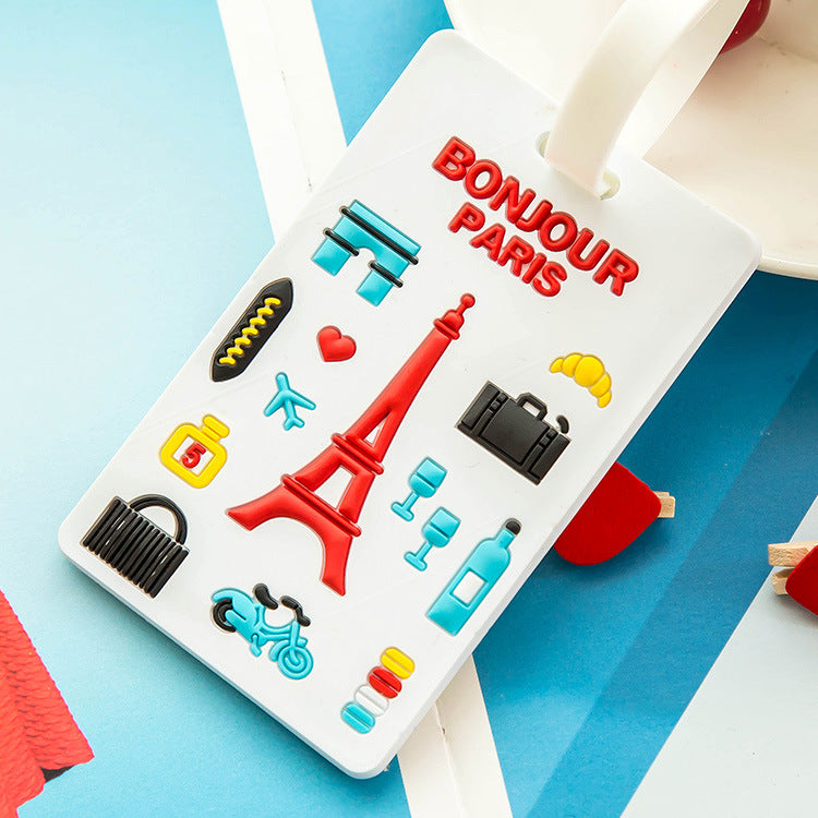 Creative Cartoon Silicone Luggage Tag for Suitcases