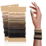 40 Pcs Boho Hair Ties Hair Ties Bracelets for Women Neutral Colors Hair Ties No Damage Boho Hair Accessories Gifts