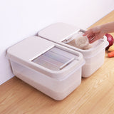 Transparent Rice Container and Kitchen Storage Cabinet