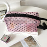 New Ins Heart Velvet Makeup Bag for Girls (Large Capacity)