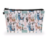 3D Digital Print Llama Cosmetic Bag and Organizer