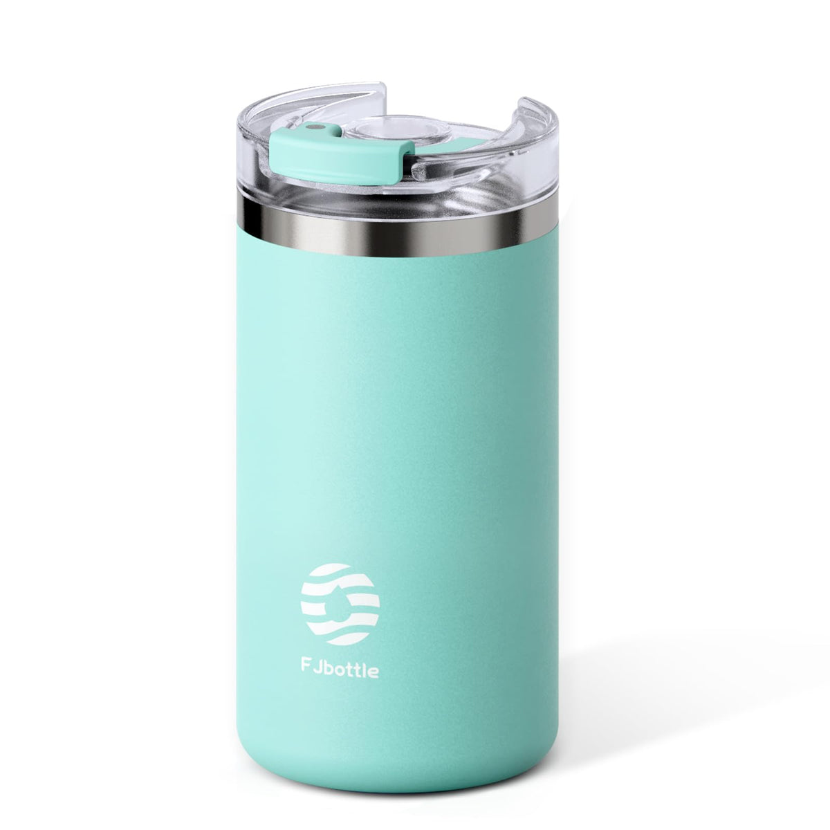 Fjbottle Insulated Coffee Mug With Lid 16 oz Iced Coffee Cup Leakproof Coffee Travel Mug Stainless Steel Vacuum Thermos Coffee Tumbler For Travel Office School Party Camping Keep Cold & Hot