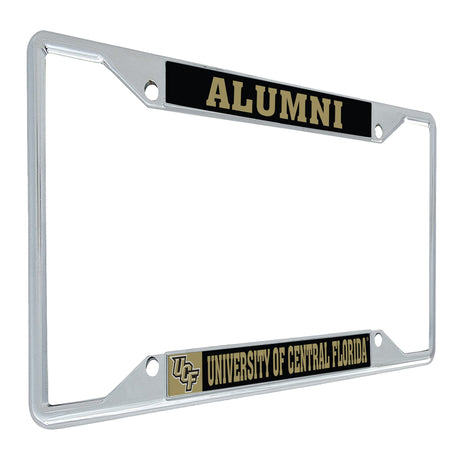 Desert Cactus University of Central Florida Car Accessories Golden Knights Metal License Plate Frame Cover Protector and Mount Placa for Front or Rear of Car (Alumni)