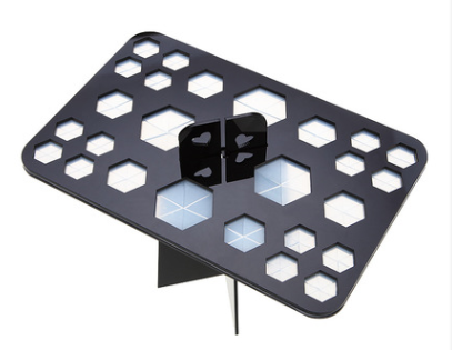 Black 26-Hole Makeup Brush Cleaning Rack