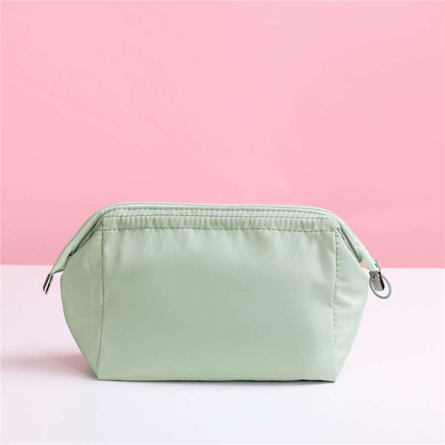 Solid Color Women's Zipper Cosmetic Bag Organizer