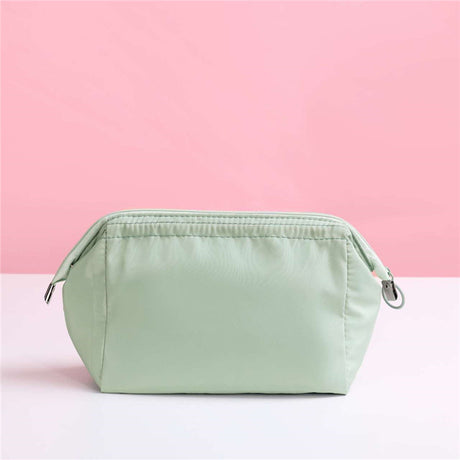 Solid Color Women's Zipper Cosmetic Bag Organizer