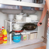 Expandable Kitchen Sink Organizer with Dual Layers