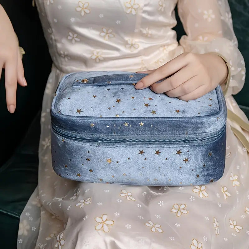 Portable Travel Makeup Bag with Brush Organizer